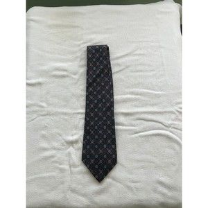 The Custom Shop 100% Silk Tie Blue Floral Hand Tailored USA Made Cottagecore